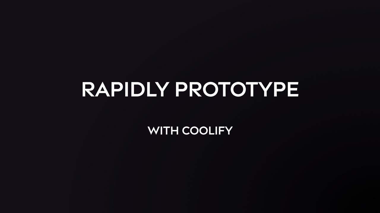 Rapidly prototype with Coolify cover